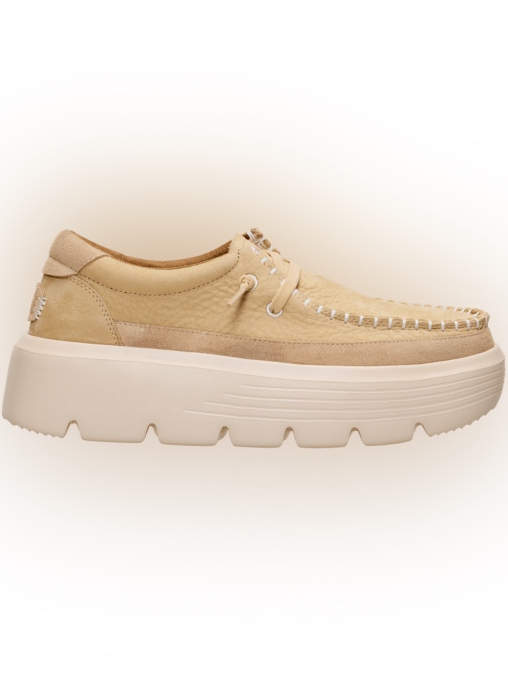 BRAND NEW Hey Dude platform Austin Edge Ox Nubuck Loafers in Tan SIZE 8 - Picture 15 of 15